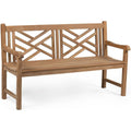 Weather‑Resistant Solid Teak Outdoor Bench