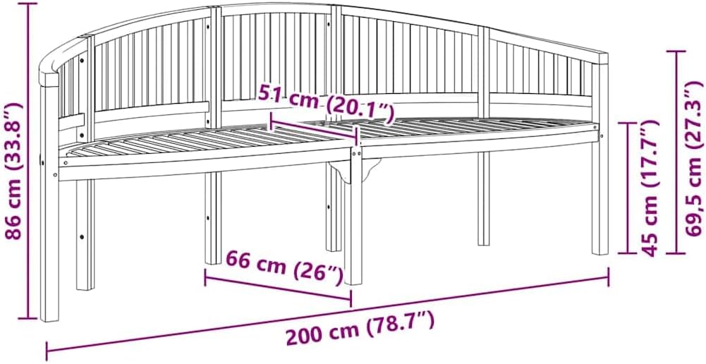 Weather‑Resistant Teak Outdoor Garden Bench