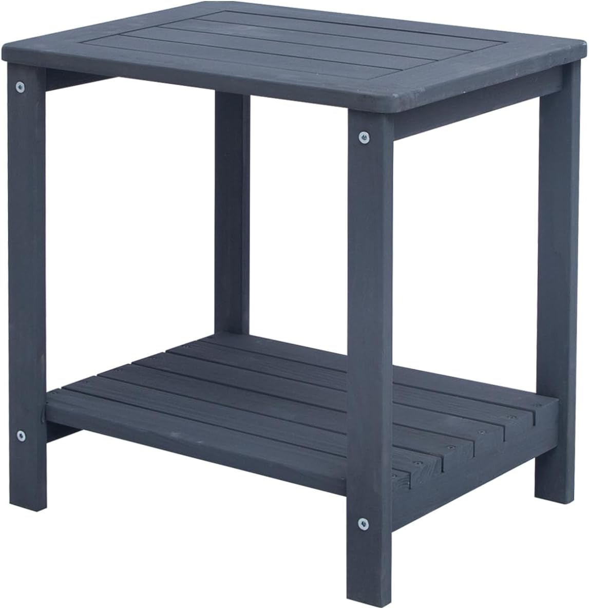 Weather‑Resistant Wood Outdoor Side End Table