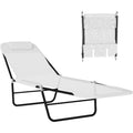 Reclining Outdoor Folding Chaise Lounge Chair