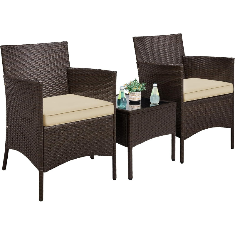 Cushioned Wicker Outdoor Patio Furniture Set