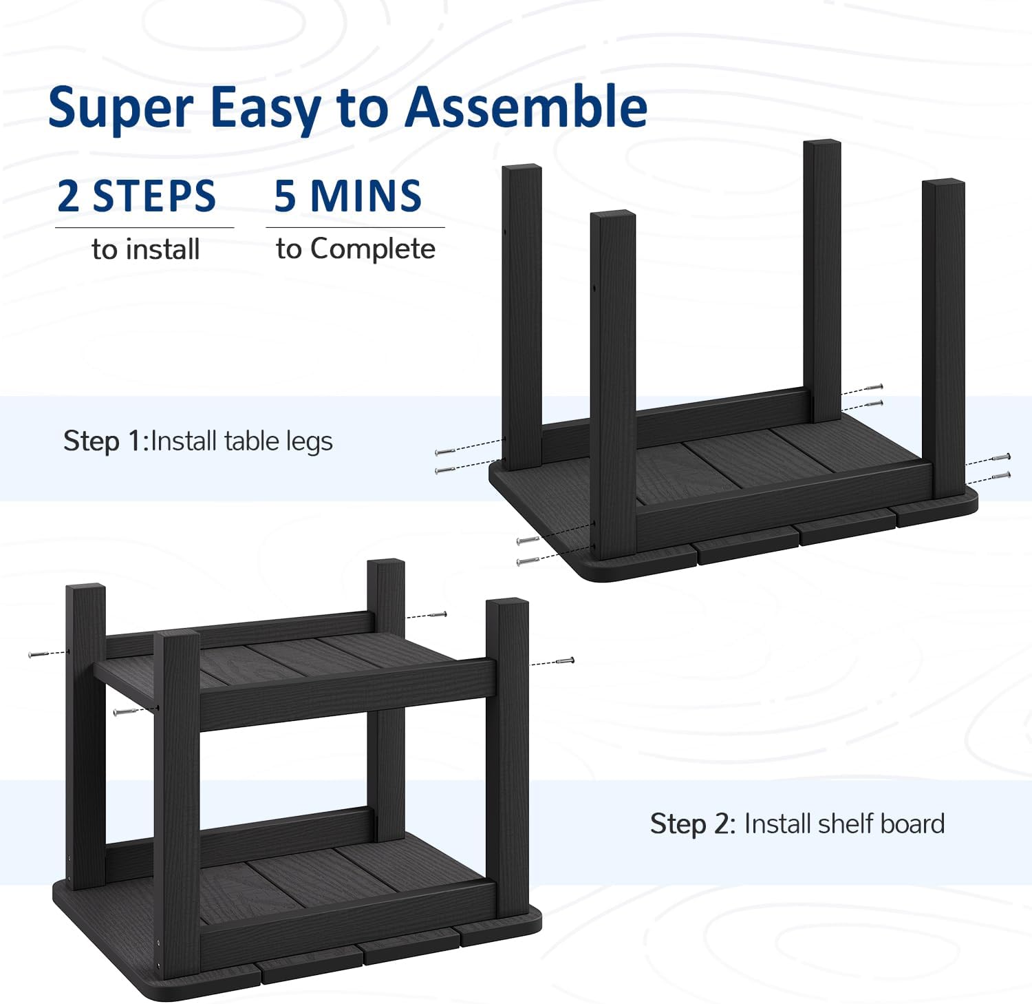 Weather‑Resistant 2‑Tier Outdoor Side Table