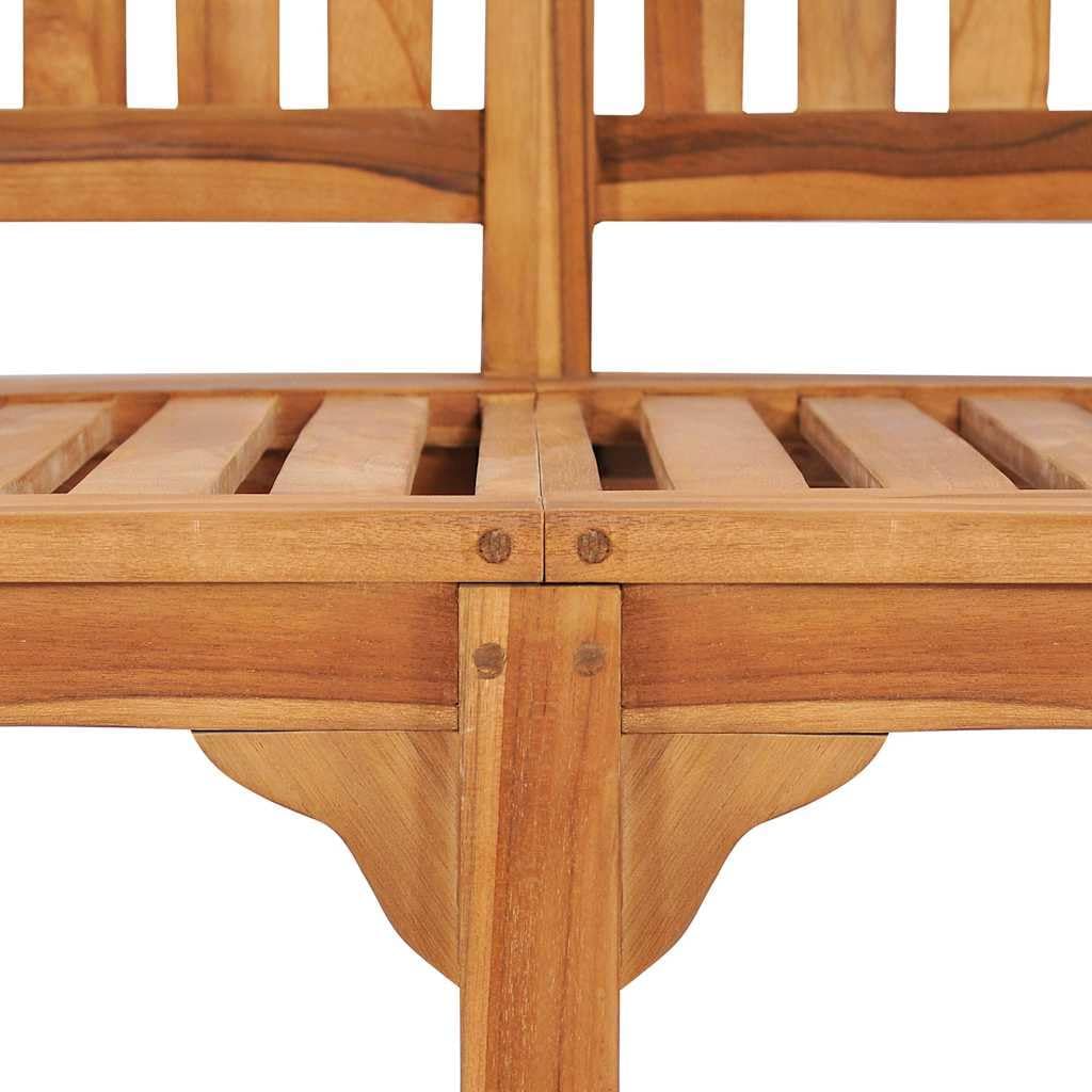 Solid Teak Wood Outdoor Banana Bench