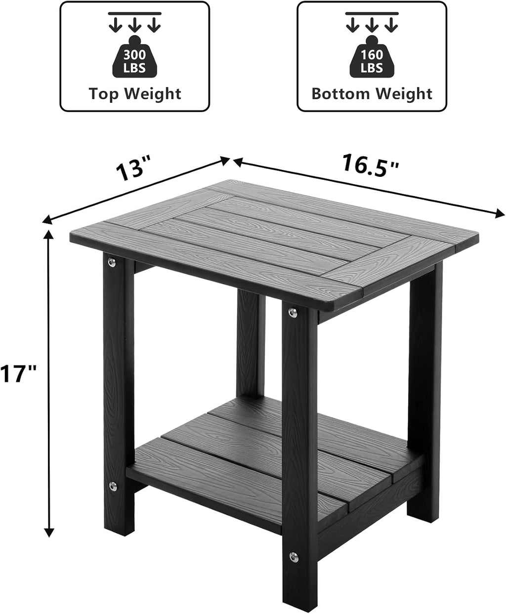 Weather‑Resistant Adirondack Outdoor Side Table