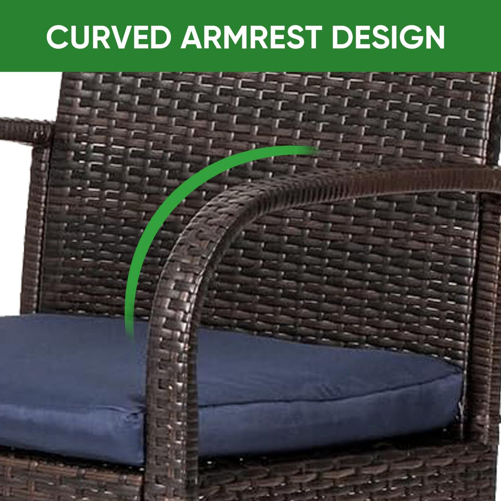 Cushioned Wicker Outdoor Patio Dining Chairs