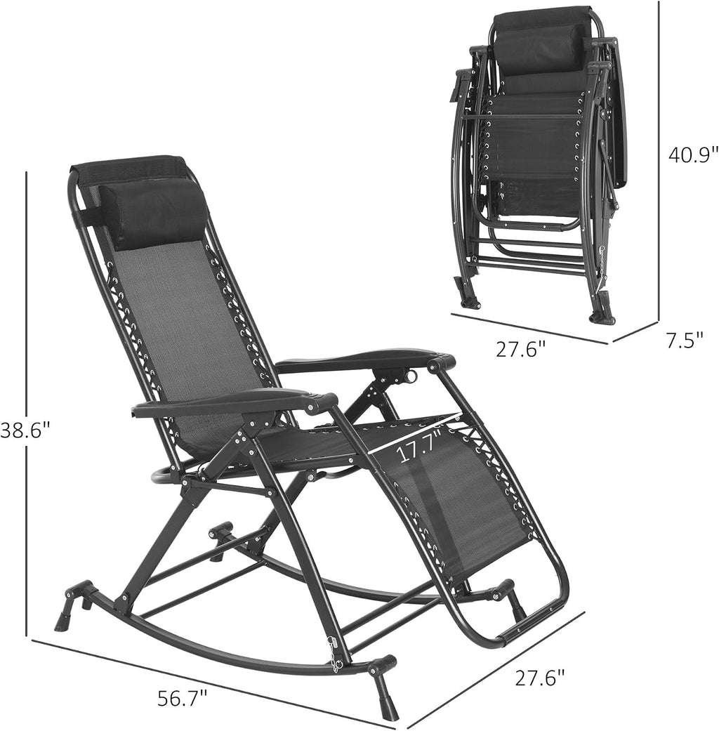 Foldable Zero Gravity Patio Lounge Chair