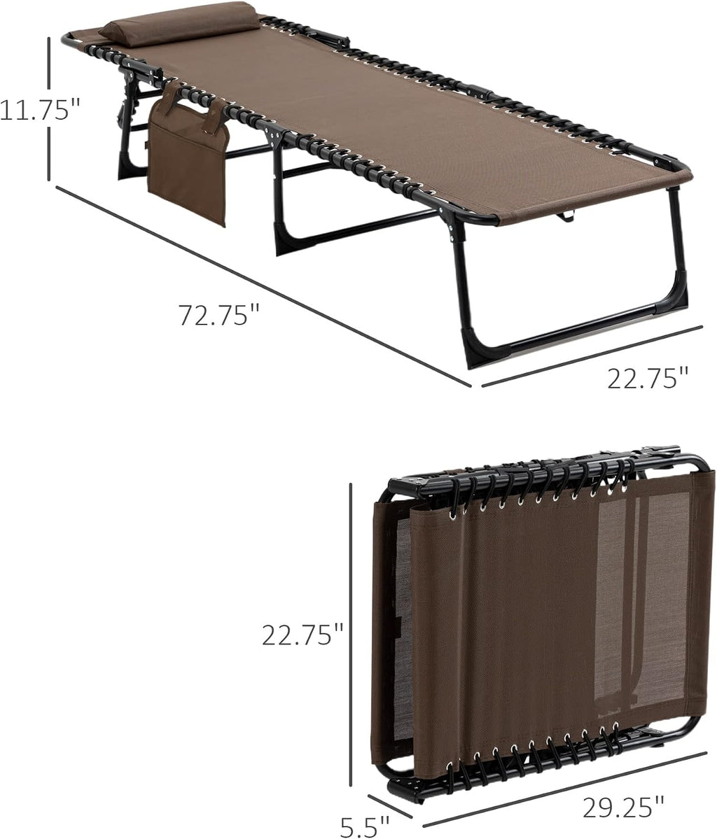 Adjustable Folding Outdoor Chaise Lounge Chair