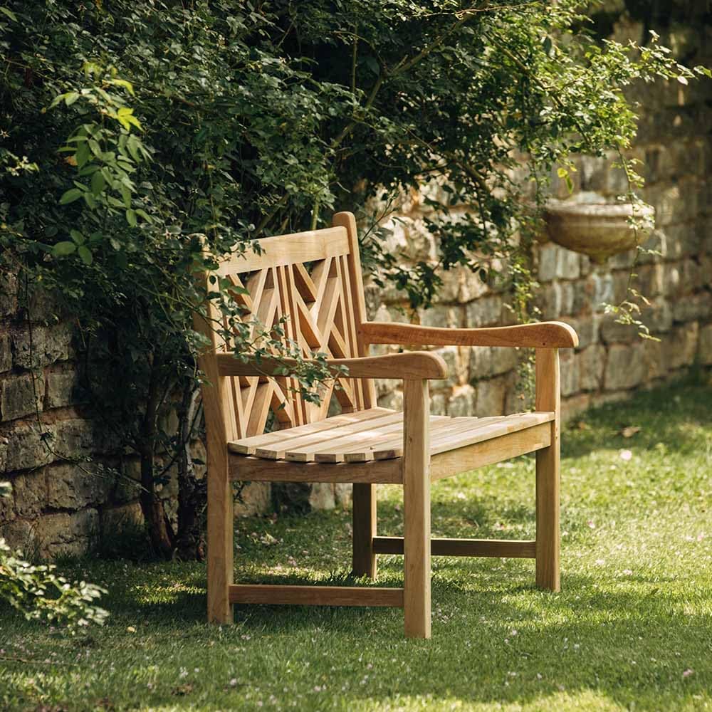 Weather‑Resistant Solid Teak Outdoor Bench