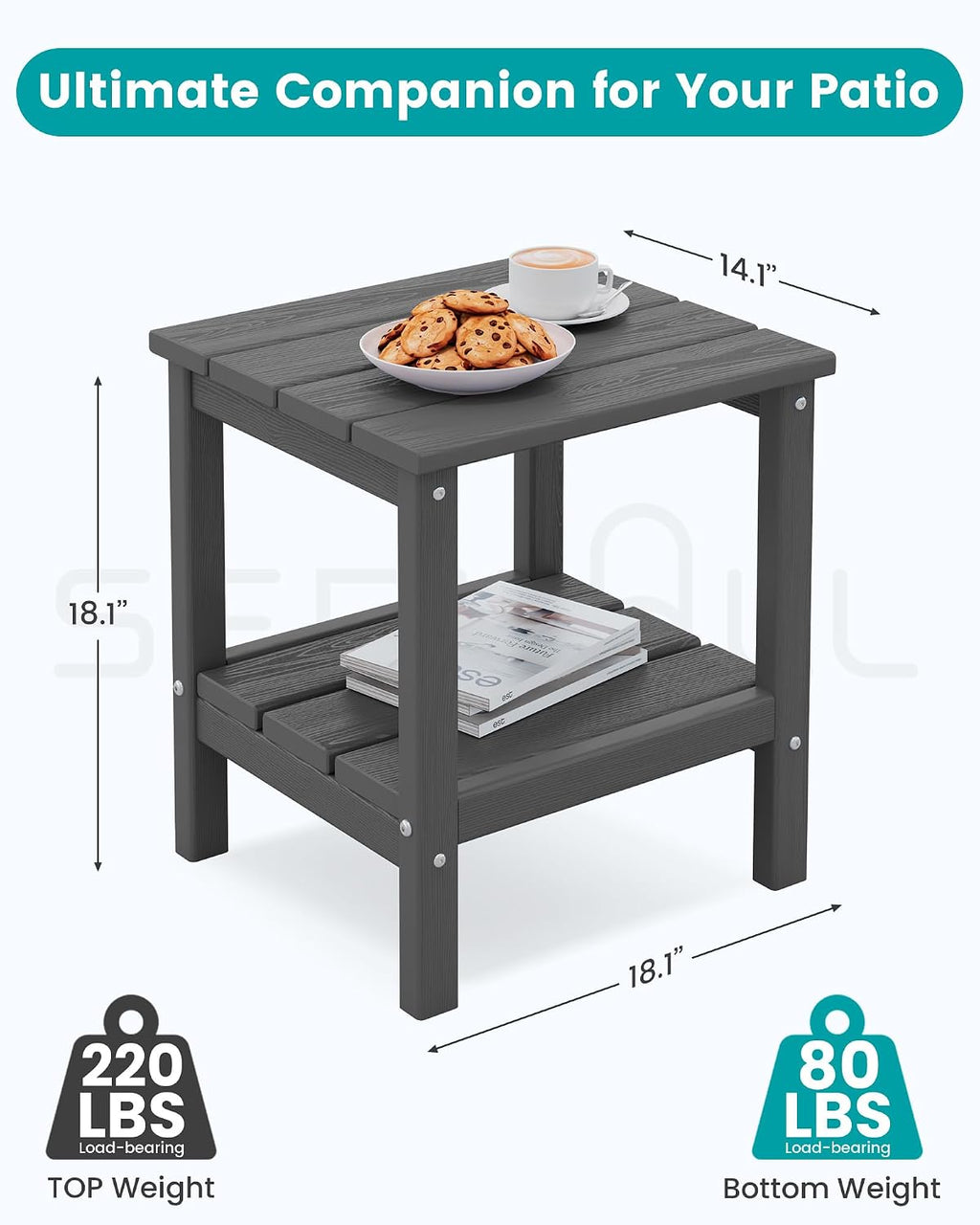 HDPE Outdoor Adirondack Side Table