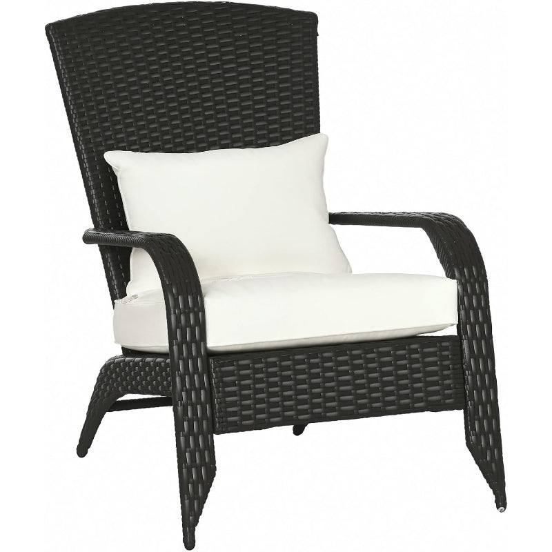All‑Weather Wicker Adirondack Patio Chair
