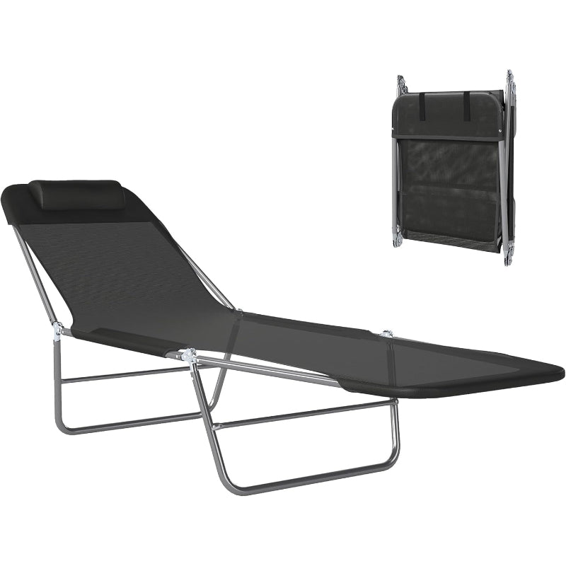 Foldable Outdoor Sun Tanning Lounge Chair