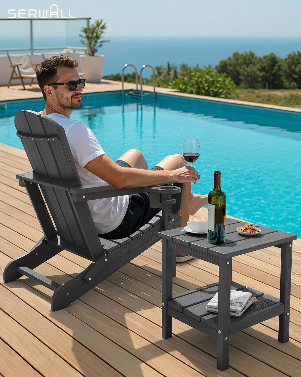 HDPE Outdoor Adirondack Side Table