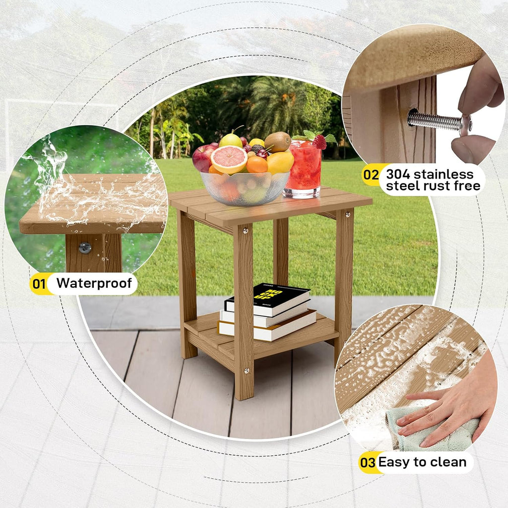 Weather‑Resistant Outdoor Adirondack Side Table