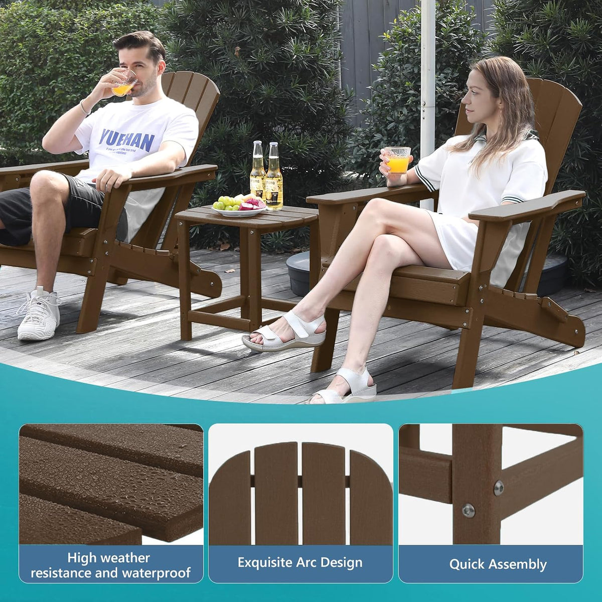 HDPE Outdoor Adirondack Side Table