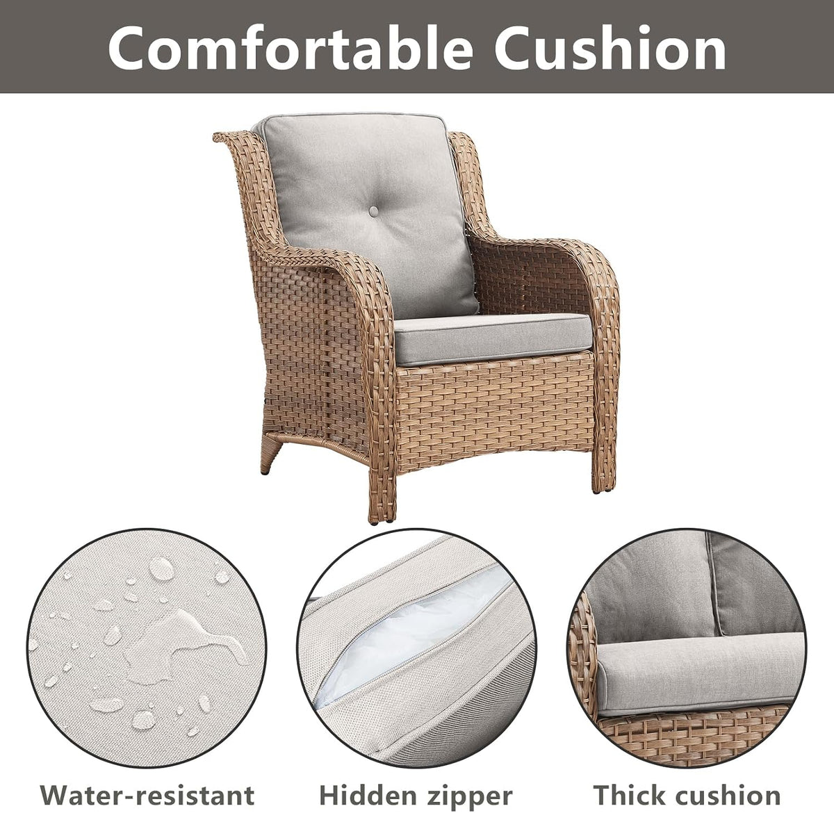 High‑Back Wicker Outdoor Patio Chairs