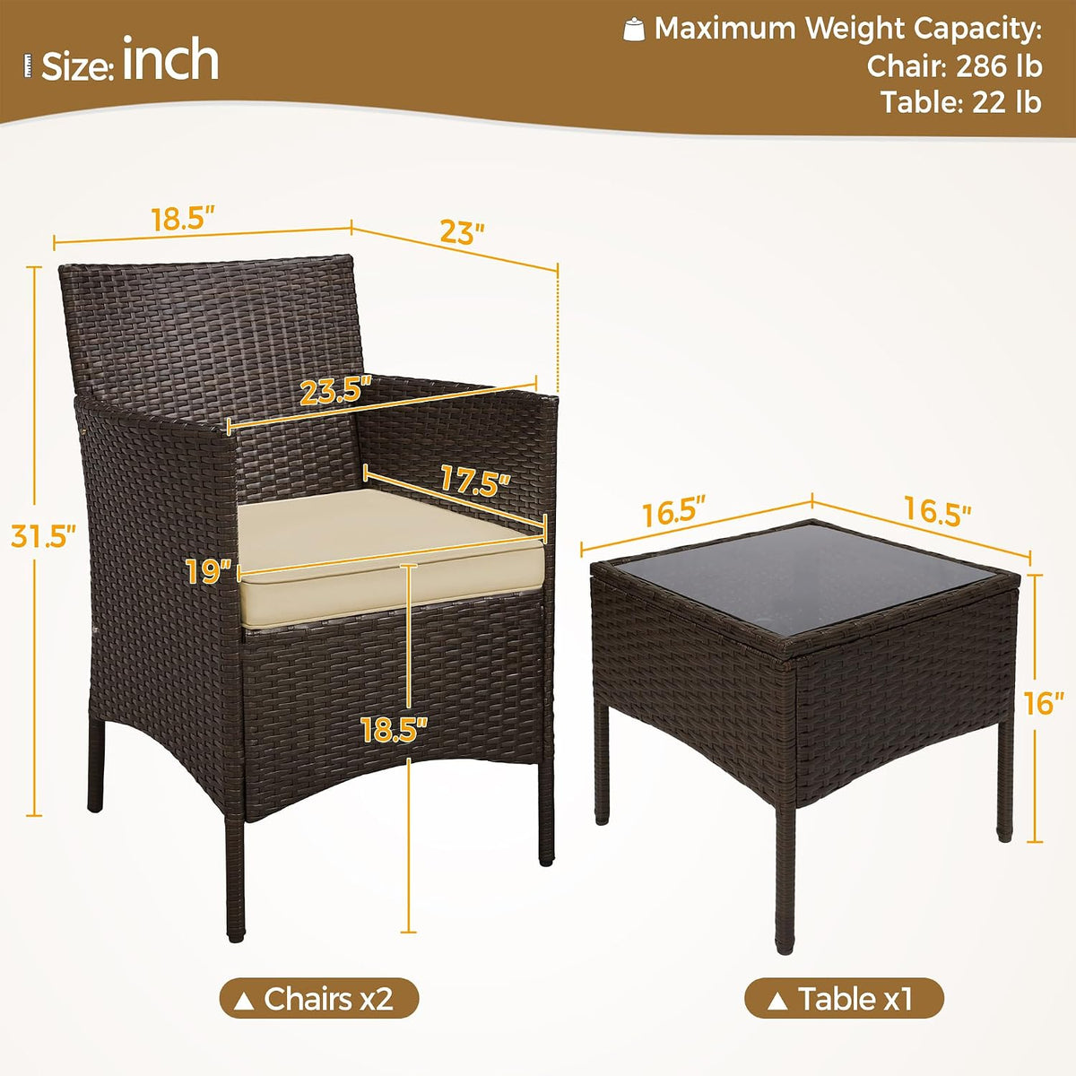 Cushioned Wicker Outdoor Patio Furniture Set