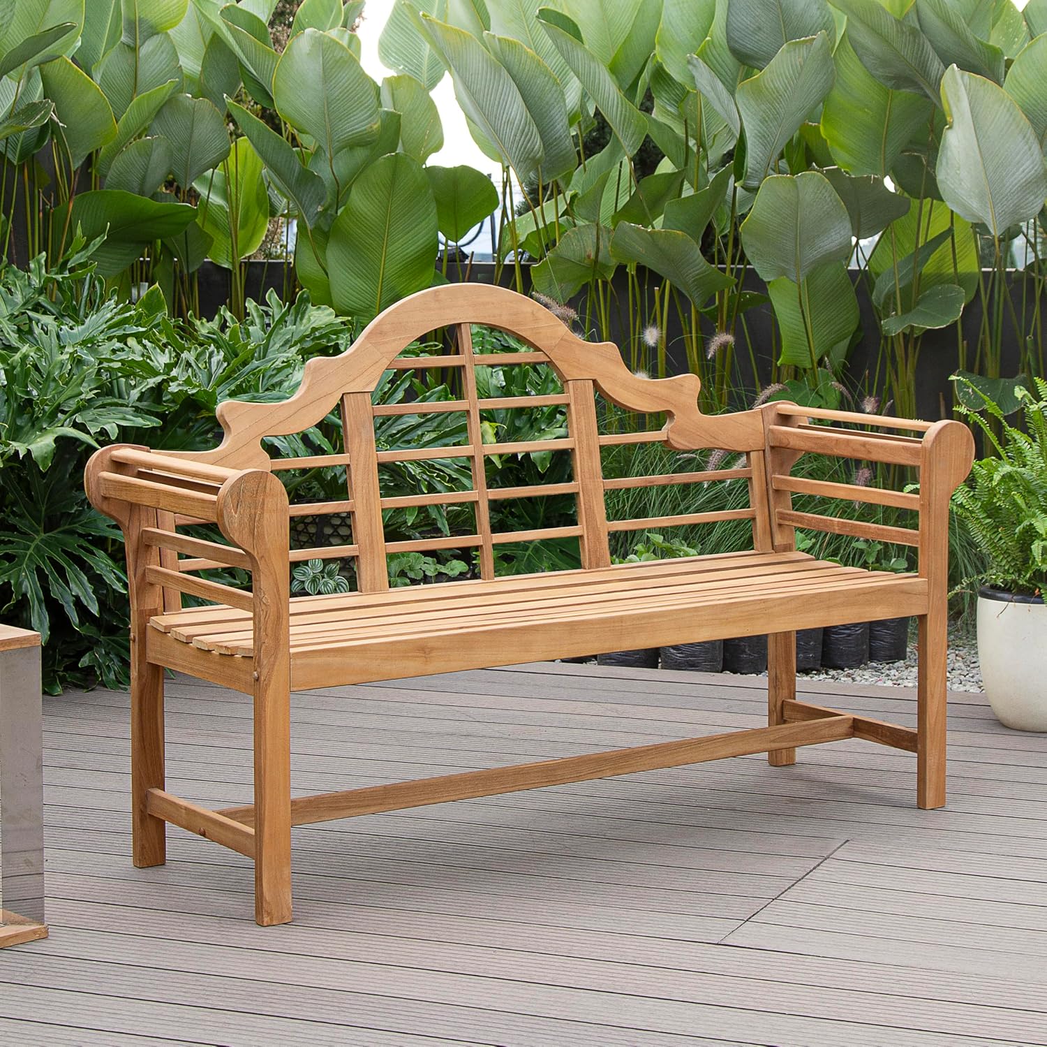 Teak Wood Outdoor Patio Garden Bench
