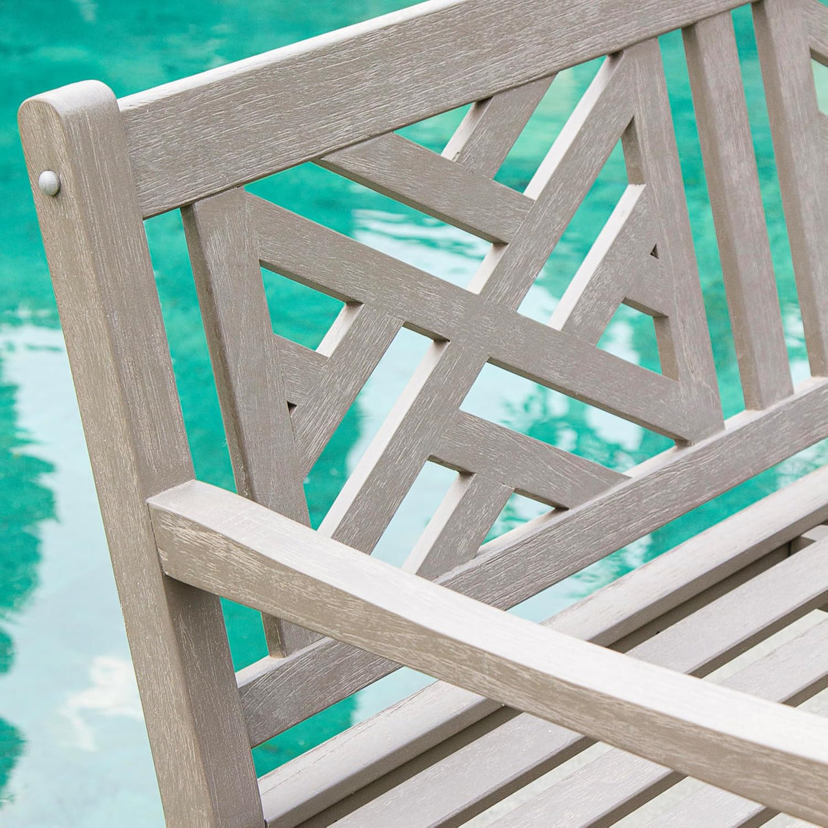Weather‑Resistant Solid Teak Garden Bench