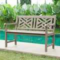Weather‑Resistant Solid Teak Garden Bench