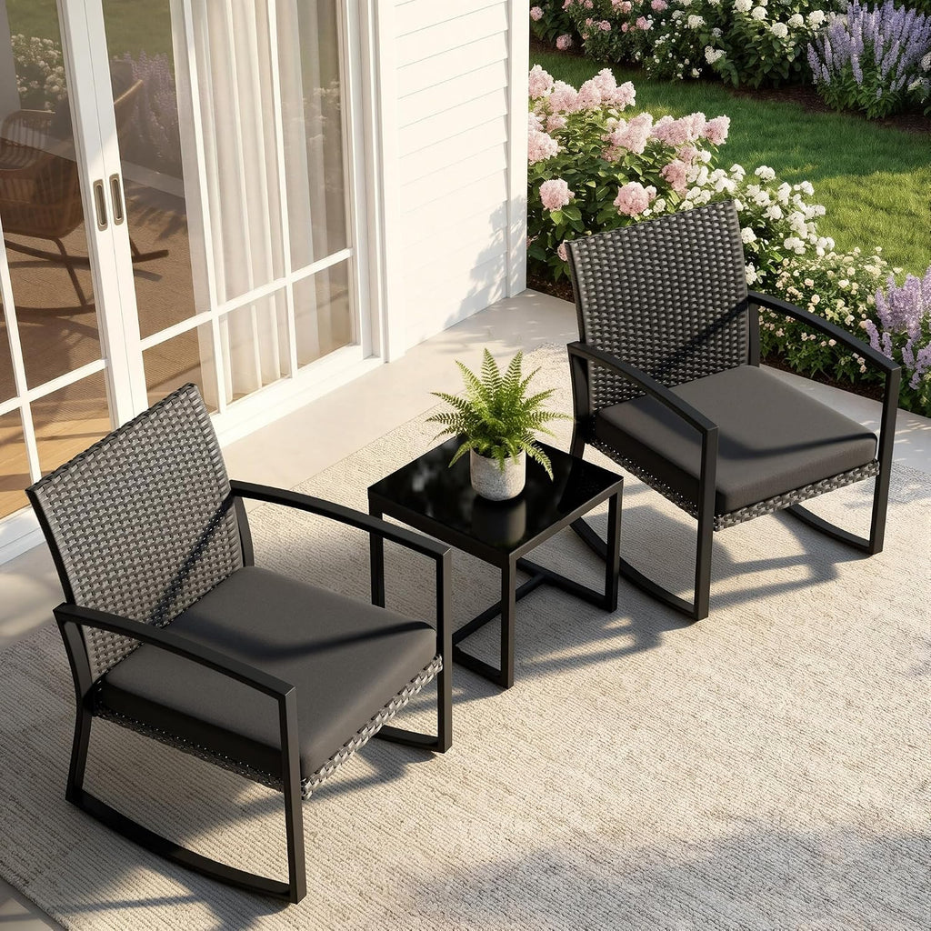 All‑Weather Wicker Patio Bistro Set