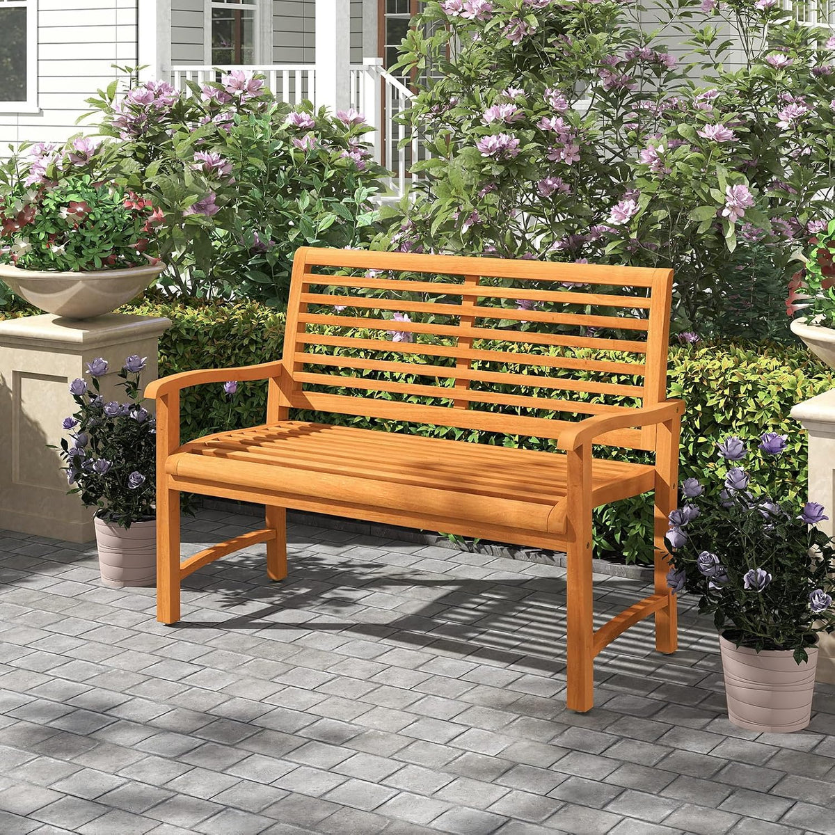Teak Wood Outdoor Patio Garden Bench