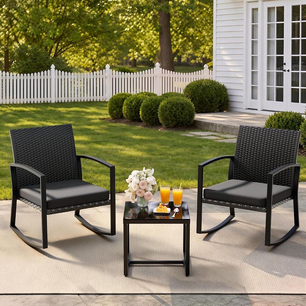 All‑Weather Wicker Patio Bistro Set