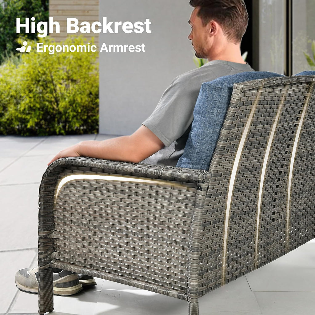 Cushioned Wicker Outdoor Patio Furniture Set