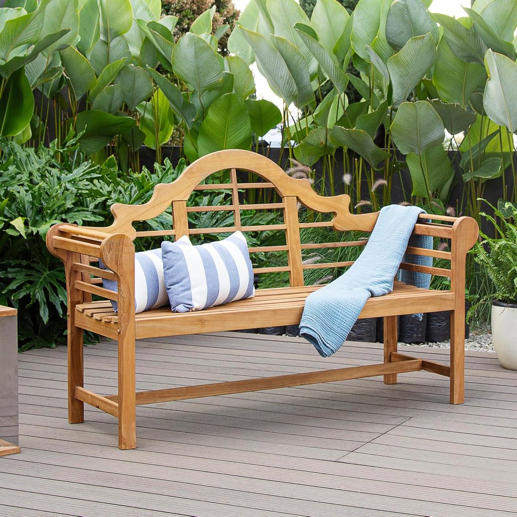 Teak Wood Outdoor Patio Garden Bench