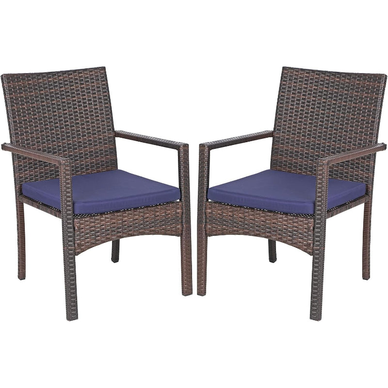 Cushioned Rattan Outdoor Patio Chairs