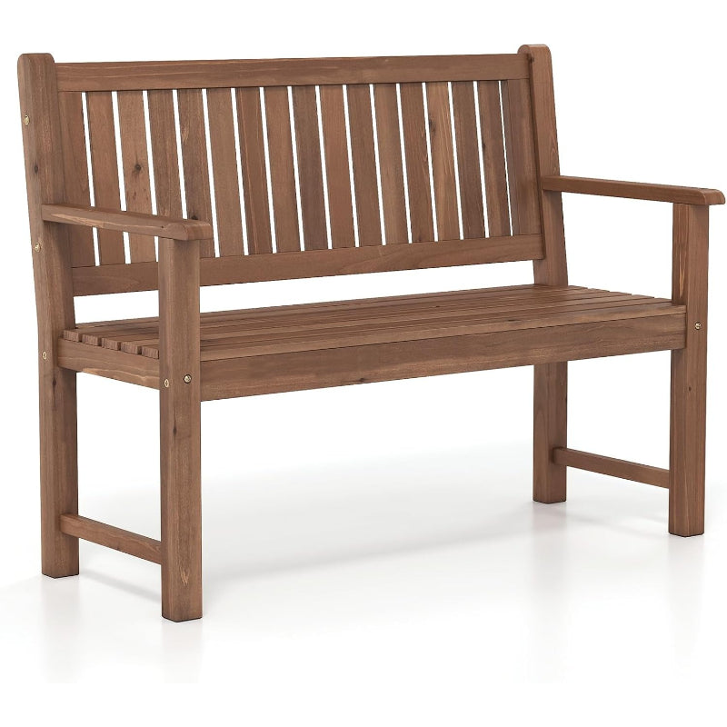 Fir Wood Outdoor Patio Garden Bench