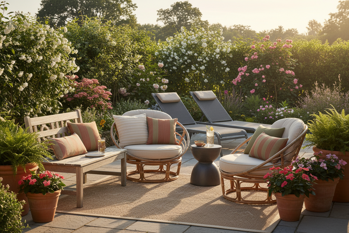 Warm Cozy Outdoor Patio Scene